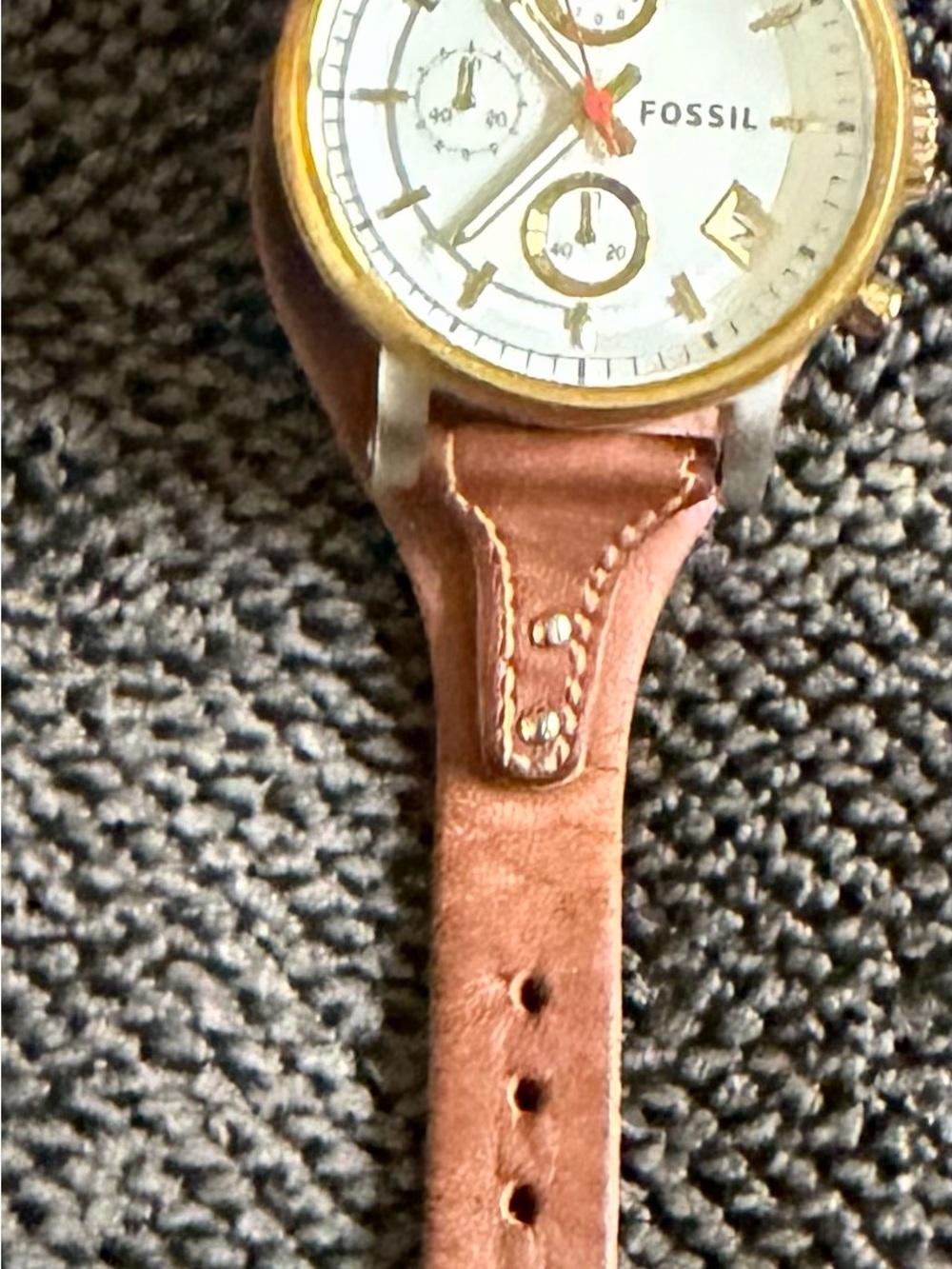 Leather Fossil Watch